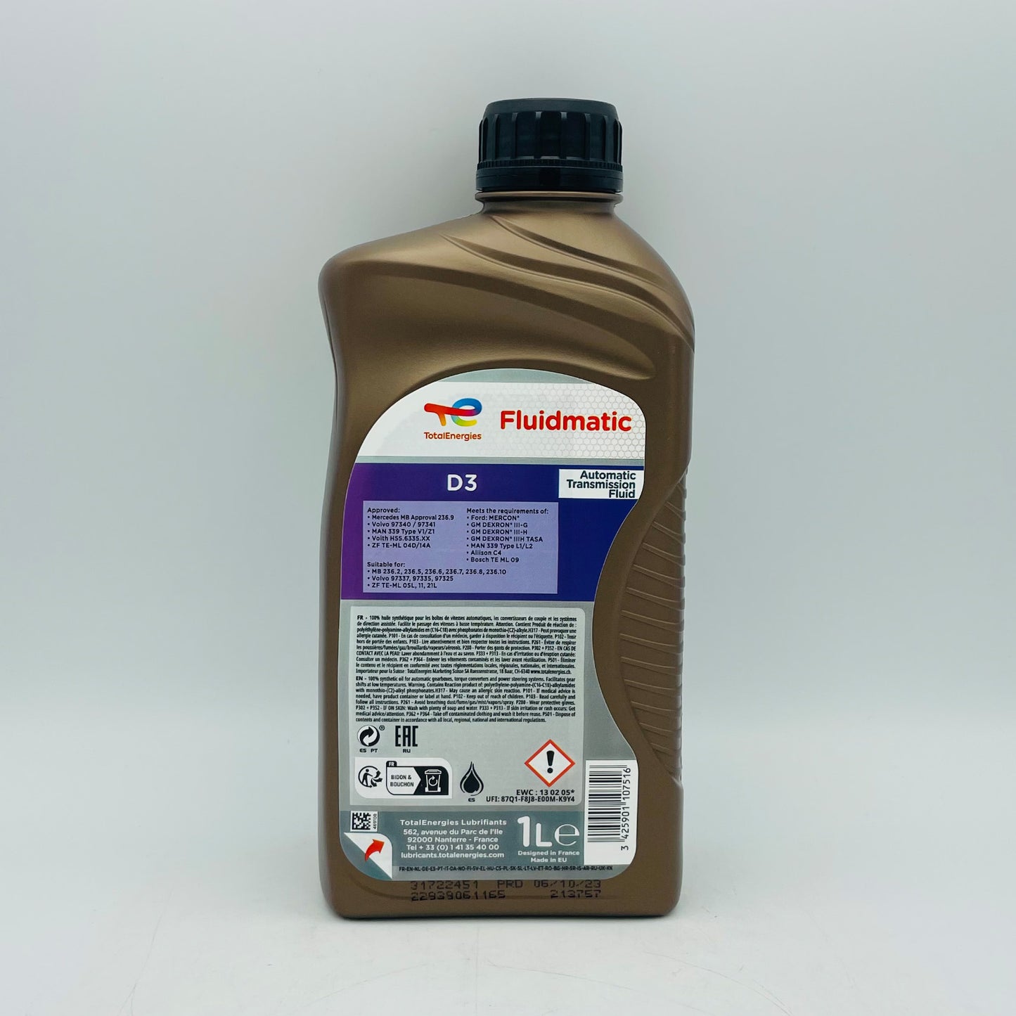1L TotalEnergies Fluidmatic D3 Automatic Transmission Oil ATF - 1 Litre