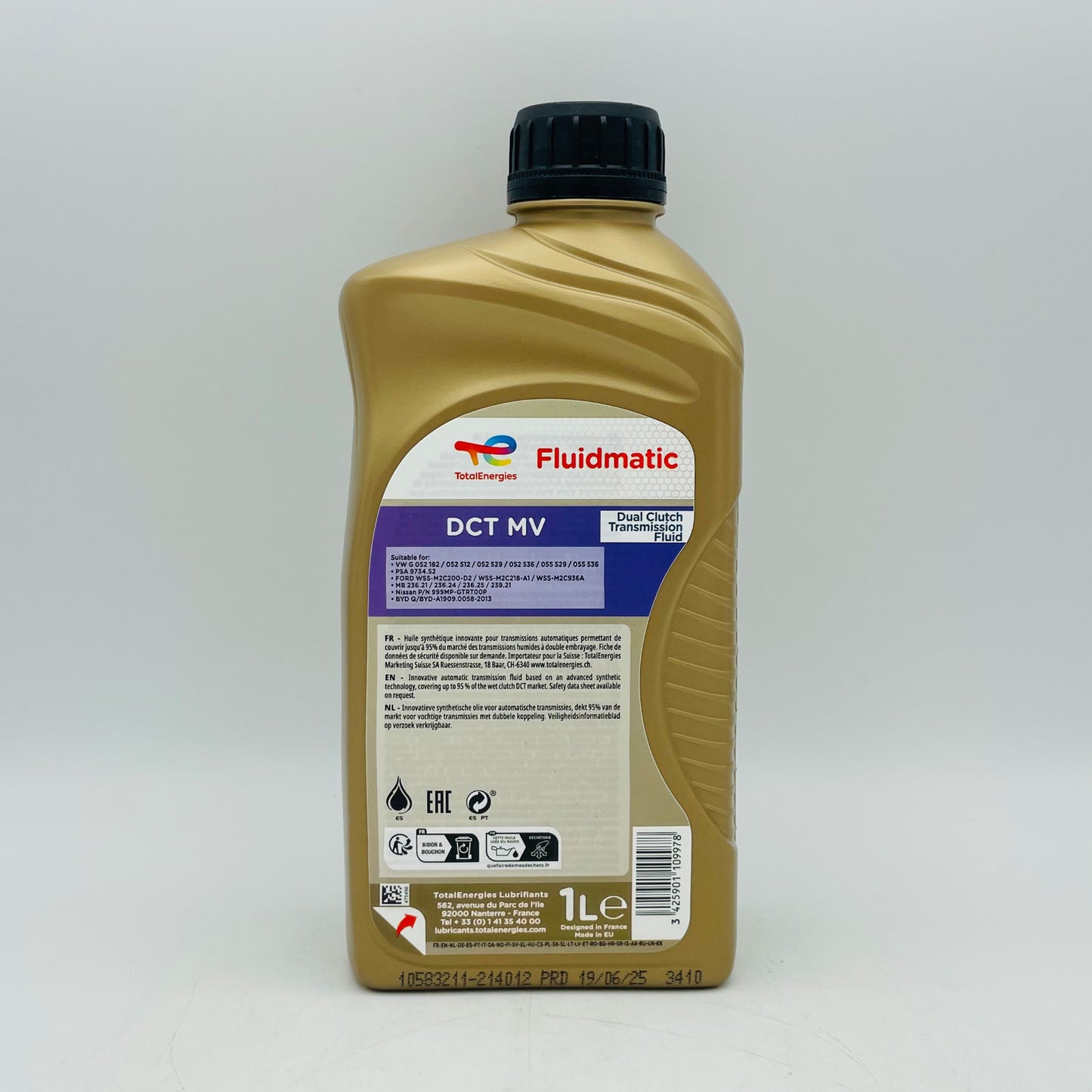 1L TotalEnergies Fluidmatic DCT MV Synthetic Dual Clutch Transmission Fluid - 1 Litre