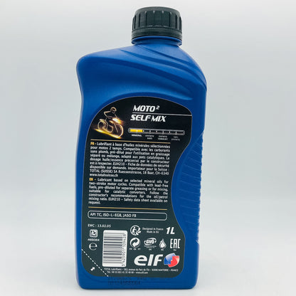 ELF Moto 2 Self Mix 2-Stroke Mineral Motorcycle Engine Oil - 1 Litre