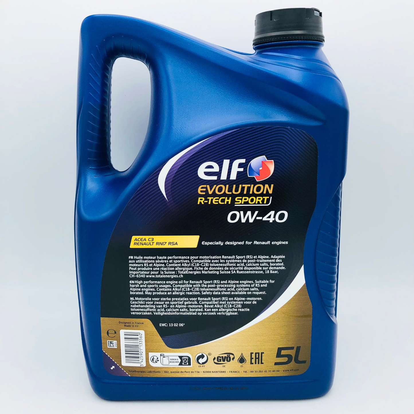 ELF Evolution R-Tech Sport 0W-40 Oil For Renault Sport Engines - 5 Litres