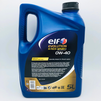 ELF Evolution R-Tech Sport 0W-40 Oil For Renault Sport Engines - 5 Litres