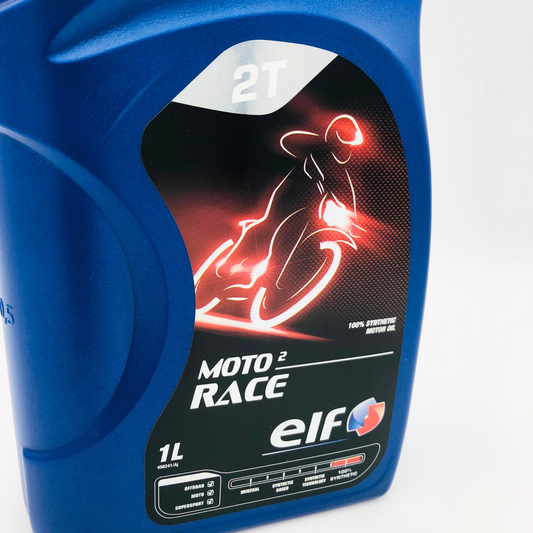 ELF MOTO 2 Race Synthetic Motorcycle Engine Oil For 2-Stroke Engines - 1 Litre