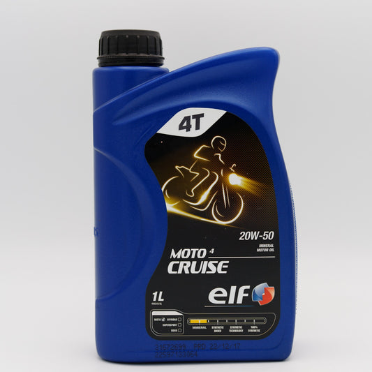 ELF MOTO 4 Cruise 20W-50 Mineral Based Motorcycle Oil for 4-Stroke Engines - 1 Litre