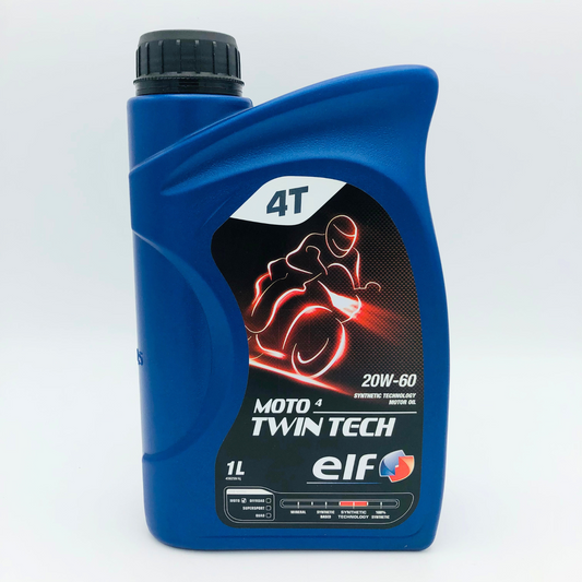 ELF MOTO 4 Twin Tech 20W-60 4 Stroke Motorcycle Engine Oil - 1 Litre - Old