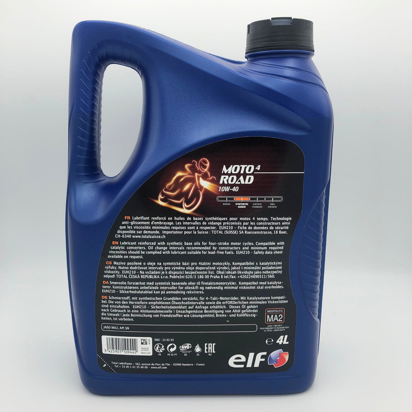 ELF Moto 4 Road 10W-40 4-Stroke Motorcycle Engine Oil - 4 Litres