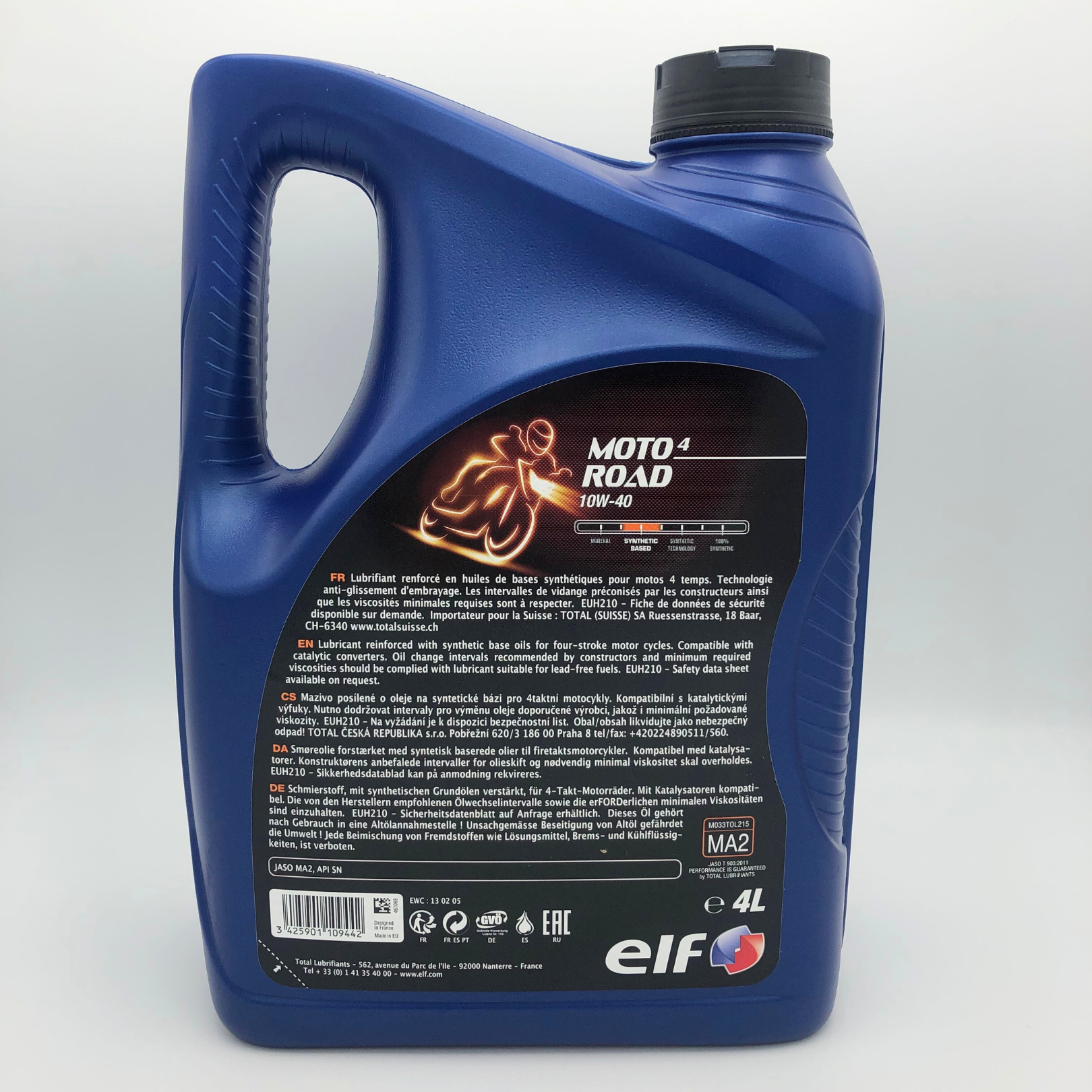 ELF Moto 4 Road 10W-40 4-Stroke Motorcycle Engine Oil - 4 Litres