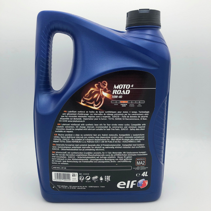 ELF Moto 4 Road 10W-40 4-Stroke Motorcycle Engine Oil - 4 Litres