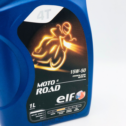 ELF Moto 4 Road 15W-50 4-Stroke Motorcycle Engine Oil - 1 Litre - Old