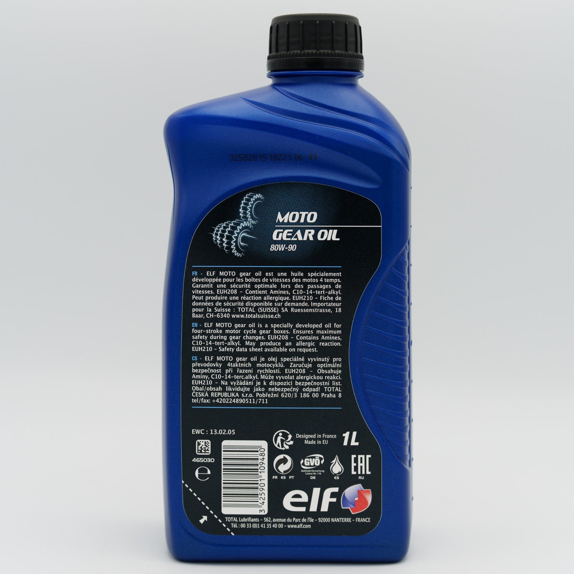 ELF Moto Gear Oil 4T 80W-90 Mineral Oil For 4-Stroke Motorcycles API GL 5 - 1 Litre