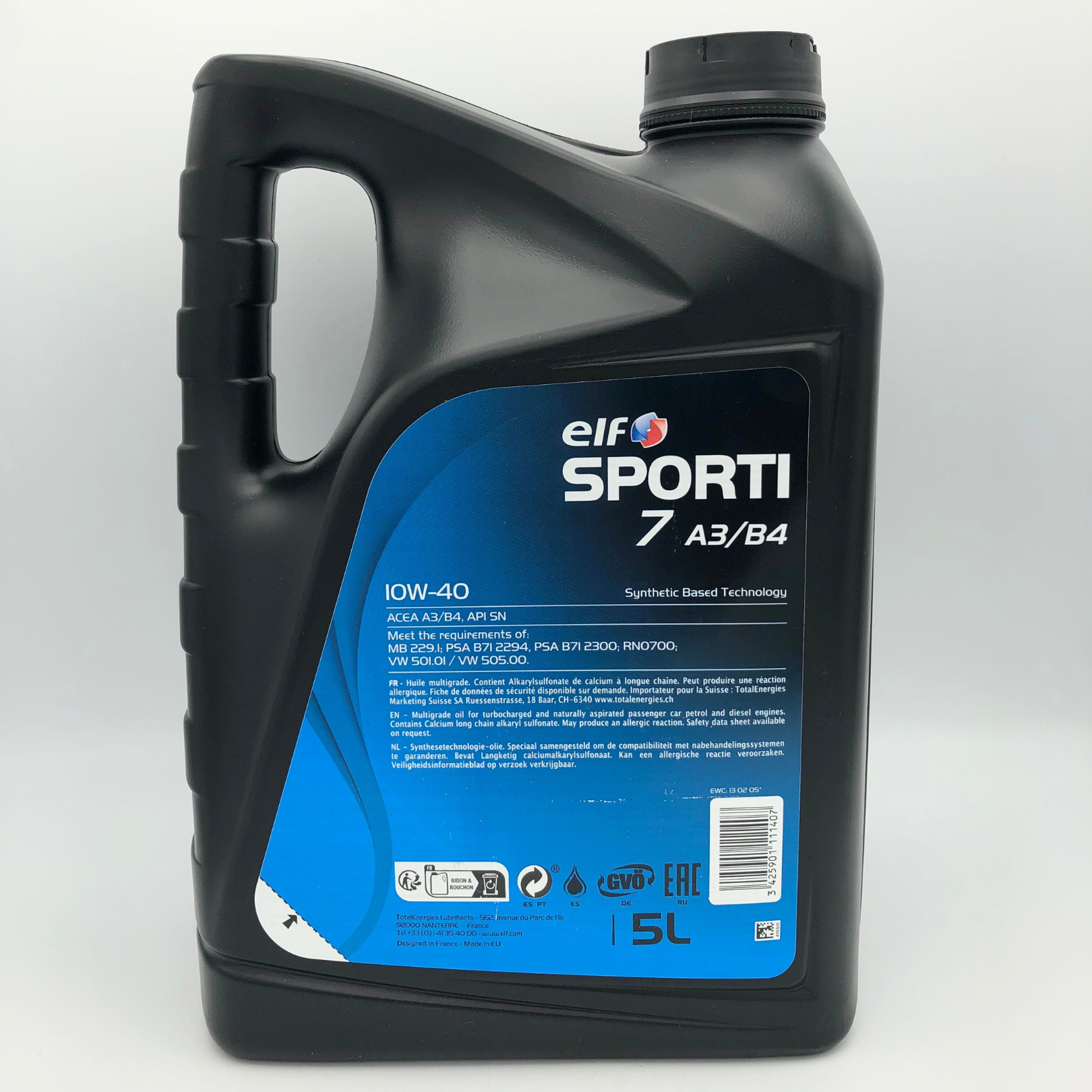 ELF SPORTI 7 A3/B4 10W-40 Engine Oil - 5 Litre