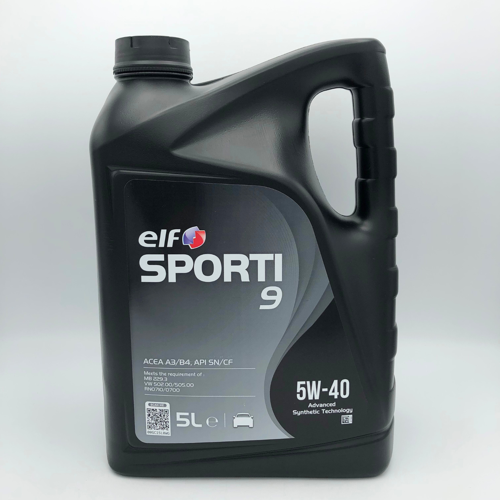 ELF SPORTI 9 5W-40 A3/B4 Synthetic Engine Oil - 5 Litres