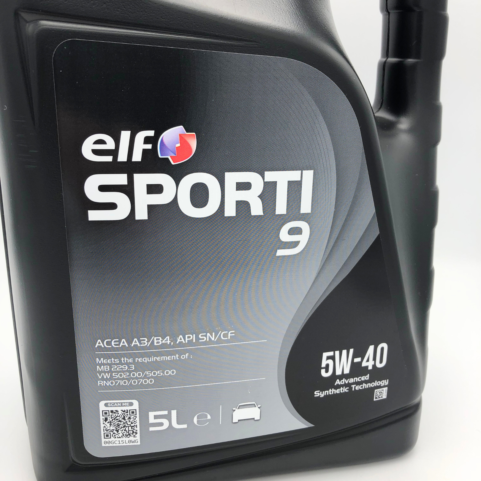 ELF SPORTI 9 5W-40 A3/B4 Synthetic Engine Oil - 5 Litres
