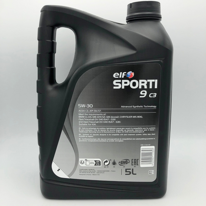 ELF SPORTI 9 C3 5W-30 Engine Oil - 5 Litre