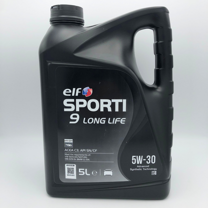 ELF SPORTI 9 Long Life 5W-30 Low SAPS Engine Oil - 5 Litre