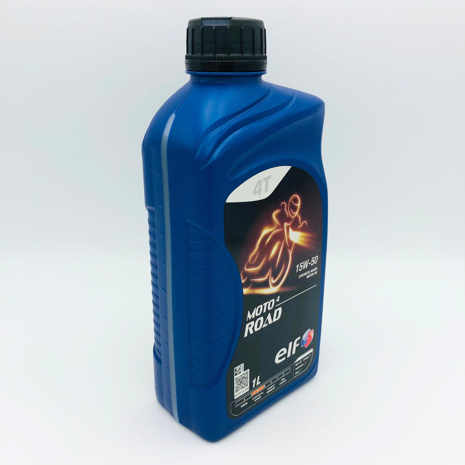 Elf Moto 4 Road 15W-50 4-Stroke Motorcycle Engine Oil - 1 Litre - Angle