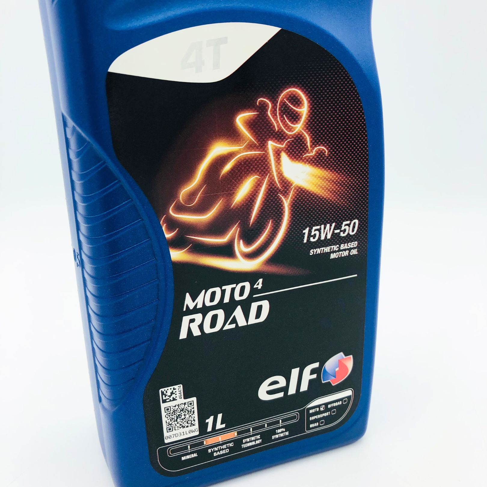 Elf Moto 4 Road 15W-50 4-Stroke Motorcycle Engine Oil - 1 Litre - Label