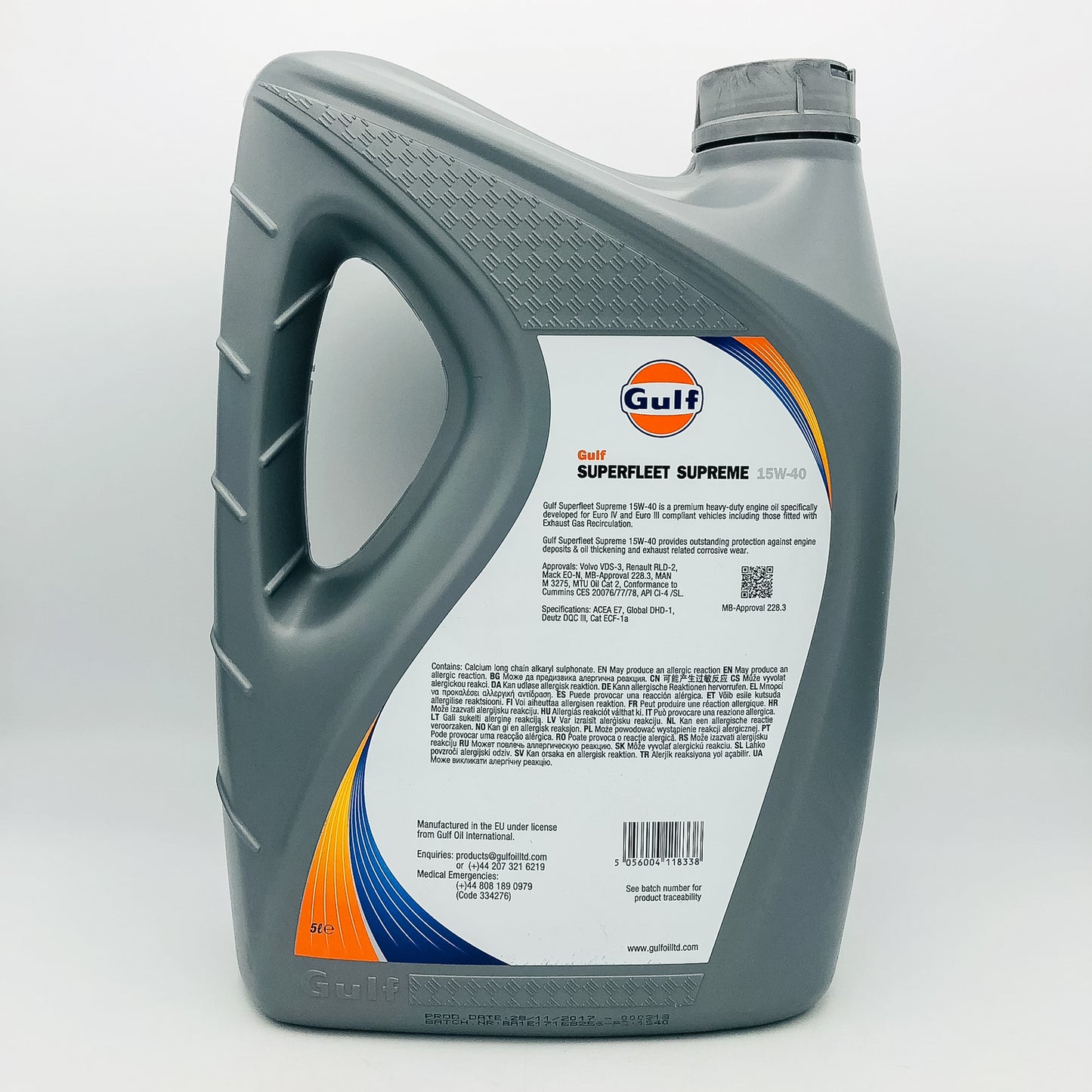 Gulf Superfleet Supreme 15W-40 Heavy Duty Engine Oil - 5 Litres