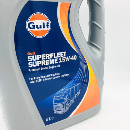 Gulf Superfleet Supreme 15W-40 Heavy Duty Engine Oil - 5 Litres