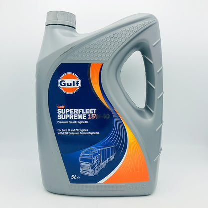 Gulf Superfleet Supreme 15W-40 Heavy Duty Engine Oil - 5 Litres