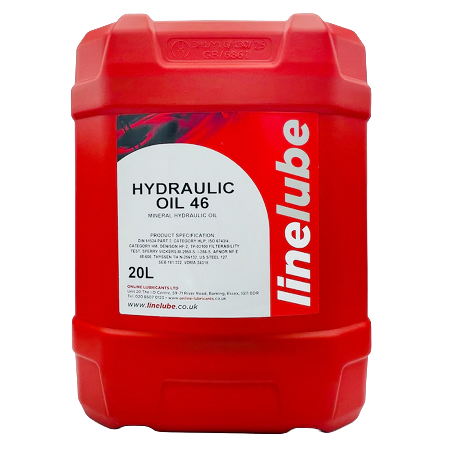 Linelube Hydraulic Oil ISO 46 DIN 51524 Part II High Grade (20 Litres)