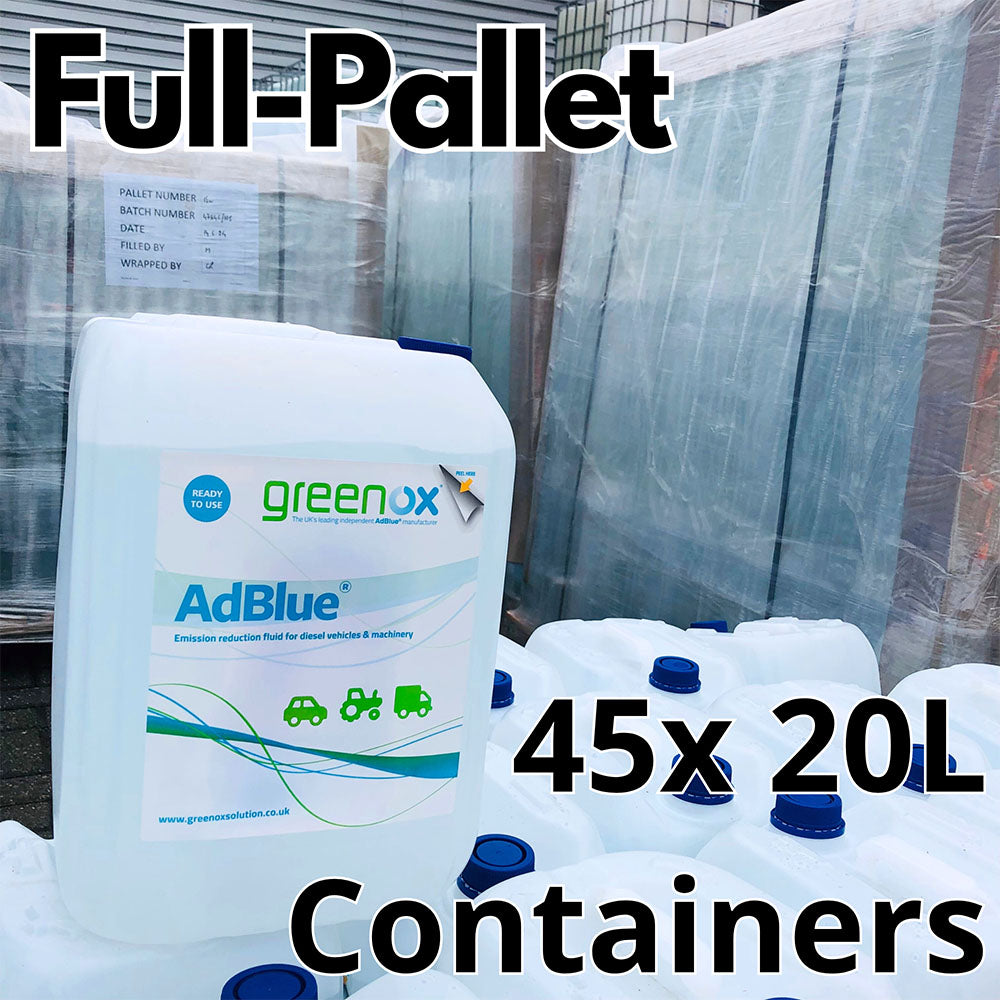 Pallet of Greenox Universal AdBlue With Spout 45x 20 Litre Containers