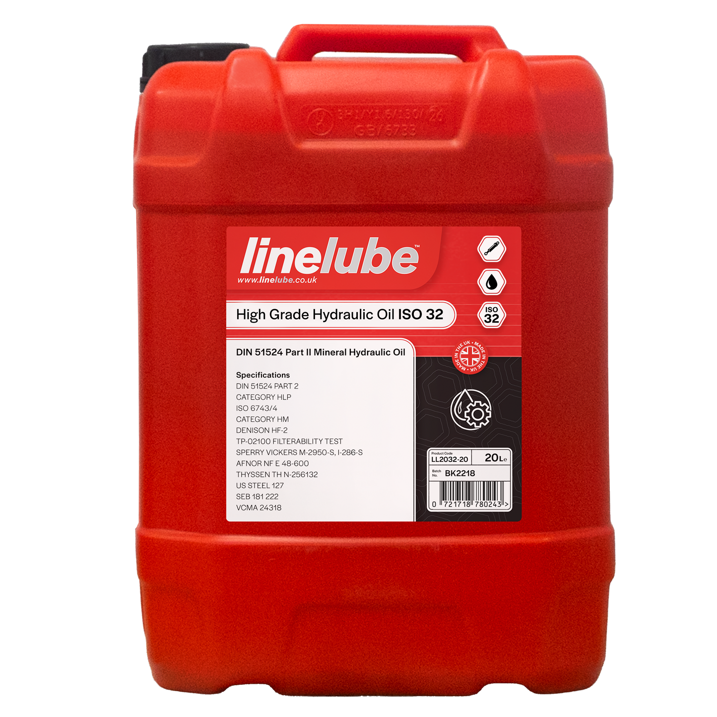 Linelube Hydraulic Oil ISO 32 (20 Litres)