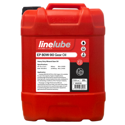 Linelube Heavy Duty Gear Oil EP 80W-90 GL4/GL5 - (20 Litres)