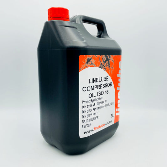 Linelube compressor oil container on a white background