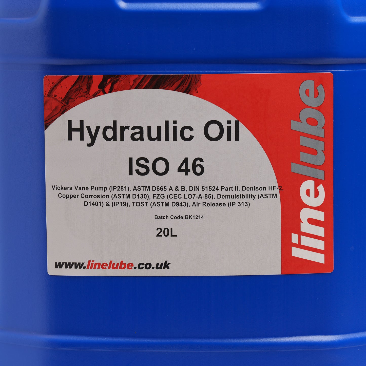 Linelube Hydraulic Oil ISO 46 DIN 51524 Part II High Grade -  Label