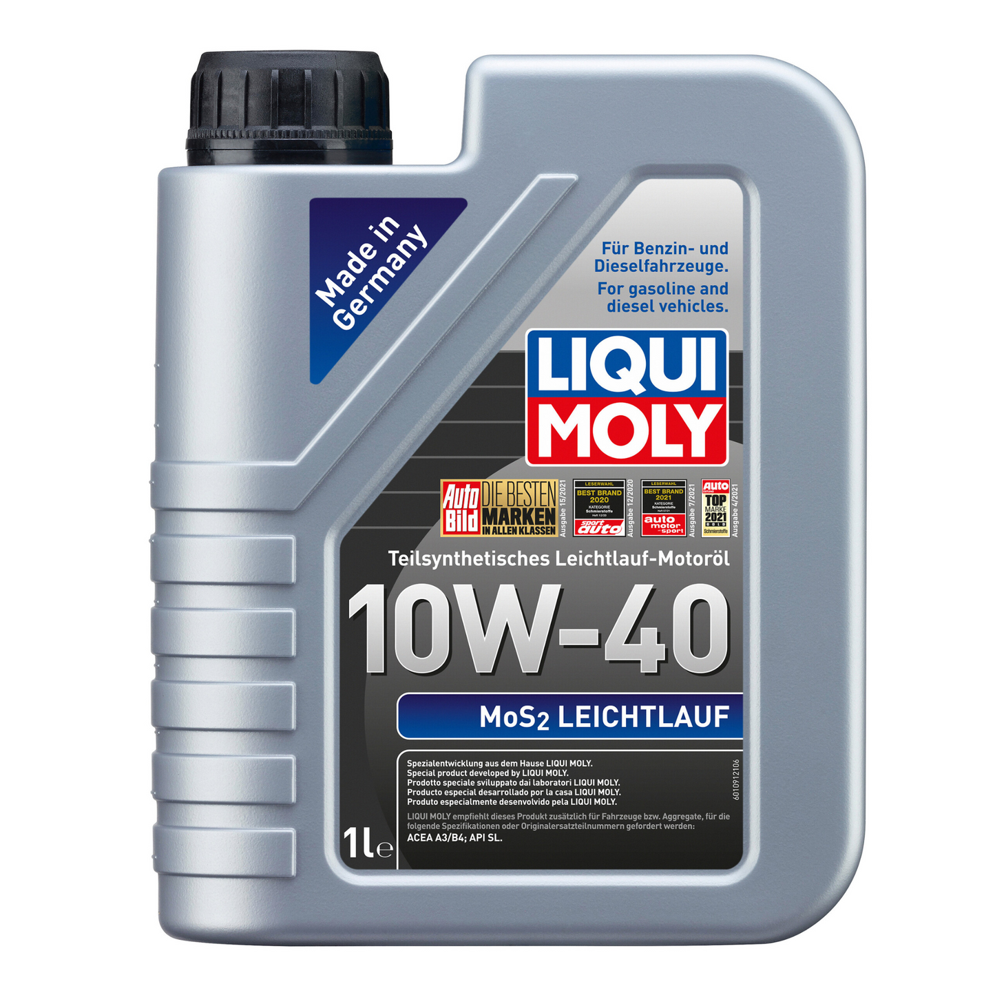 Liqui Moly 2626 MoS2 Leichtlauf 10W-40 Semi-Synthetic Engine Oil - 1 Litre