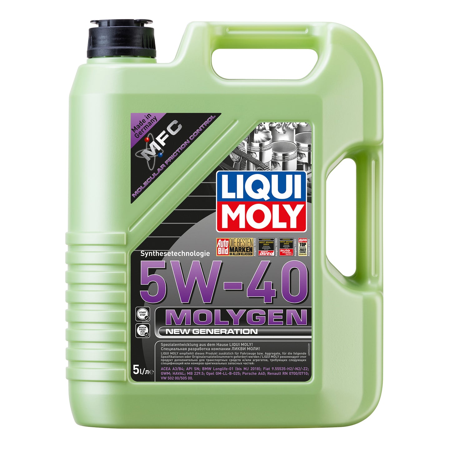 Liqui Moly 8536 Molygen New Generation Engine Oil 5W-40 - 5 Litres