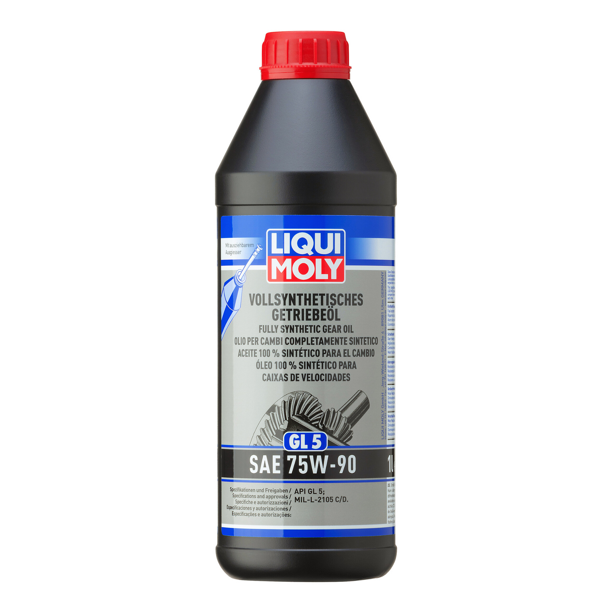 Liqui Moly 1414 Fully Synthetic Gear Oil API GL5 75W-90 - 1 Litre