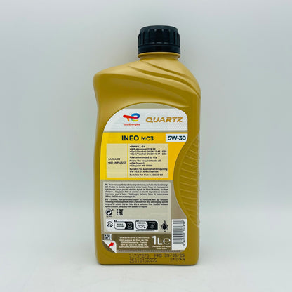1L TotalEnergies Quartz INEO MC3 5W-30 Engine Oil - 1 Litres