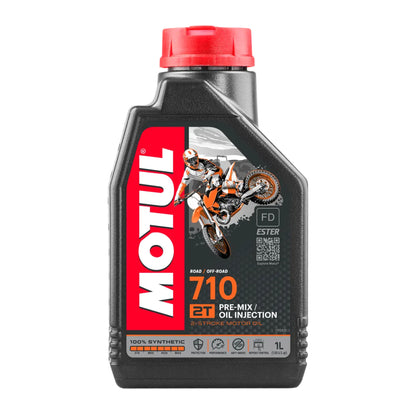 MOTUL 104034 710 2T 2 Stroke Fully Synthetic Motorcycle Engine Oil - 1 Litre