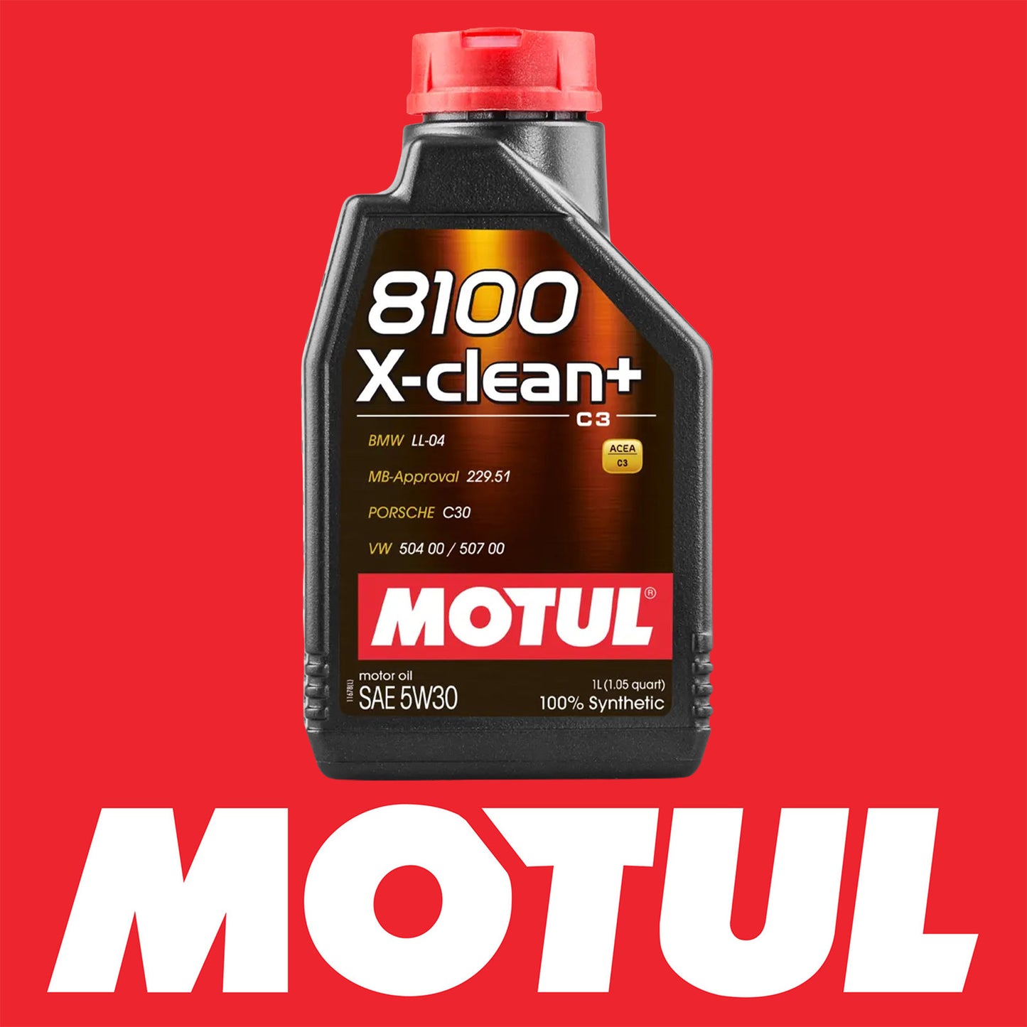 MOTUL 106376 8100 X-CLEAN + 5W-30 Engine Oil - 1 Litre