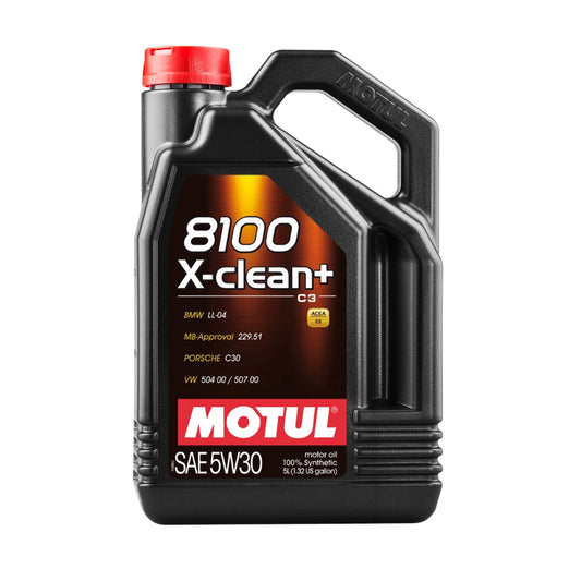 Motul 106377 8100 X-Clean+ 5W-30 Engine Oil - 5 Litres
