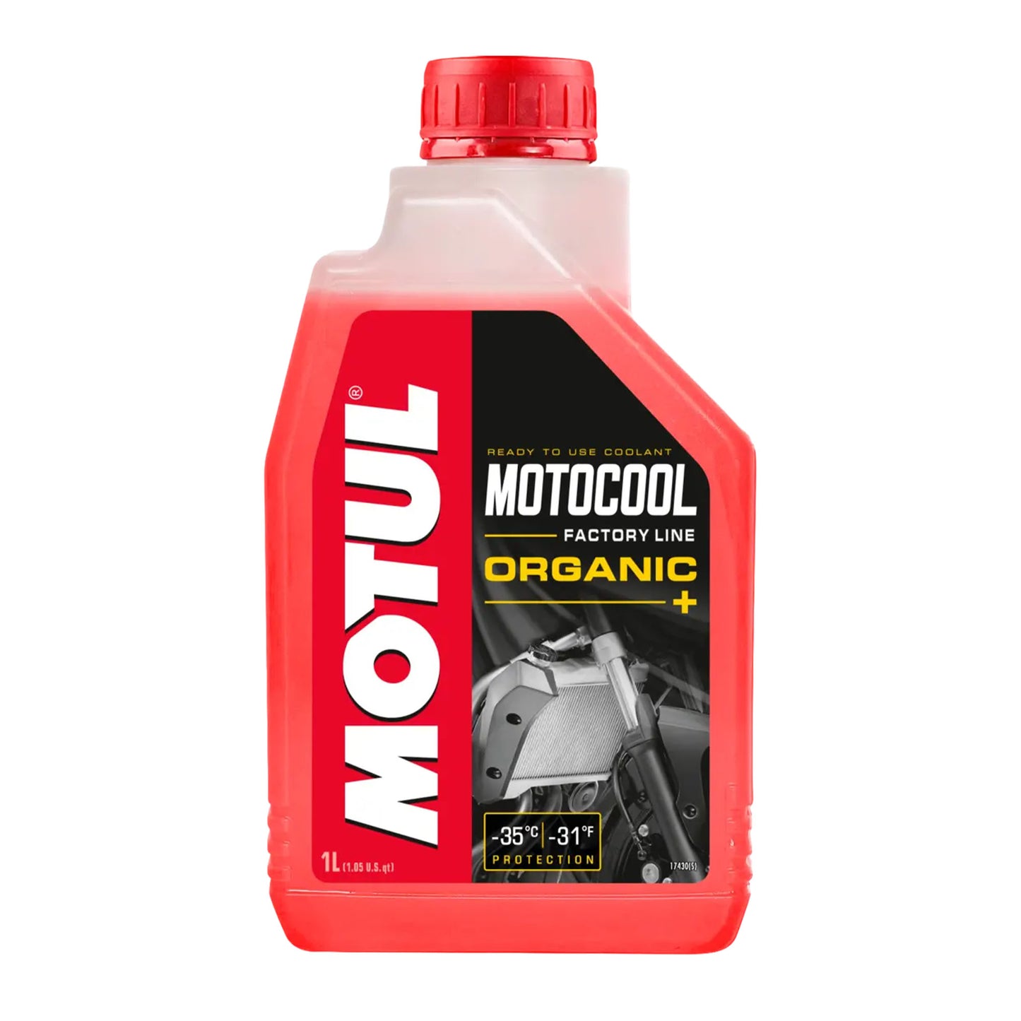 MOTUL 111034 MOTOCOOL FACTORYLINE -35°C Racing RTU Coolant - 1 Litre