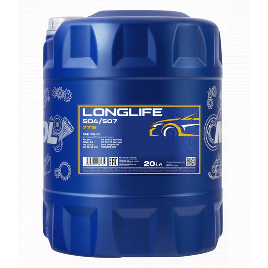 Mannol 7715 Longlife 504/507 5W-30 Fully Synthetic Engine Oil - 20 Litres