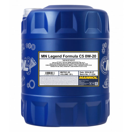 Mannol 7921 Legend Formula 0W-20 C5 Bi-Synthetic Engine Oil - 20 Litres