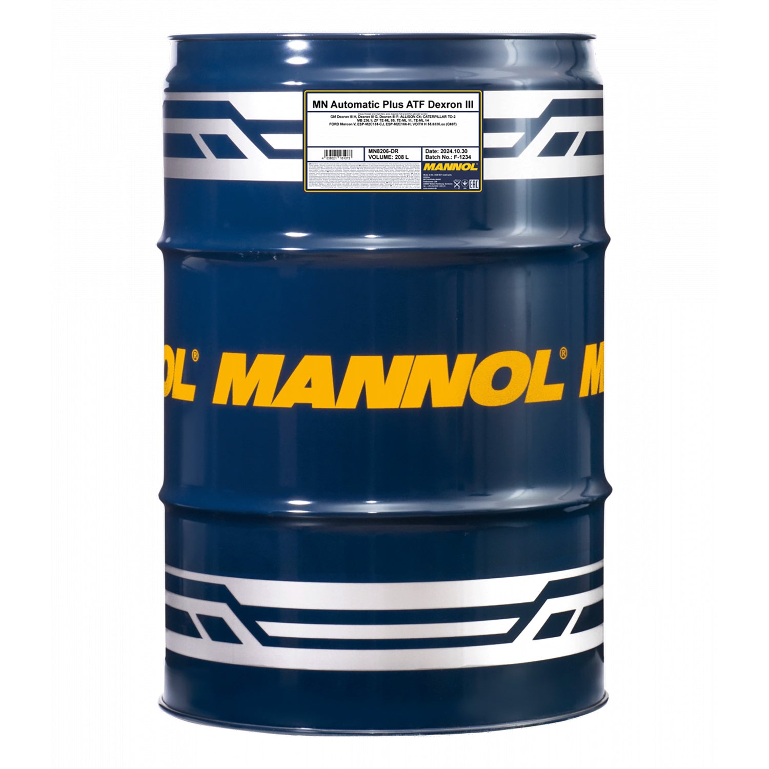 Mannol 8206 ATF Automatic Plus Dexron III Transmission Fluid - 208L