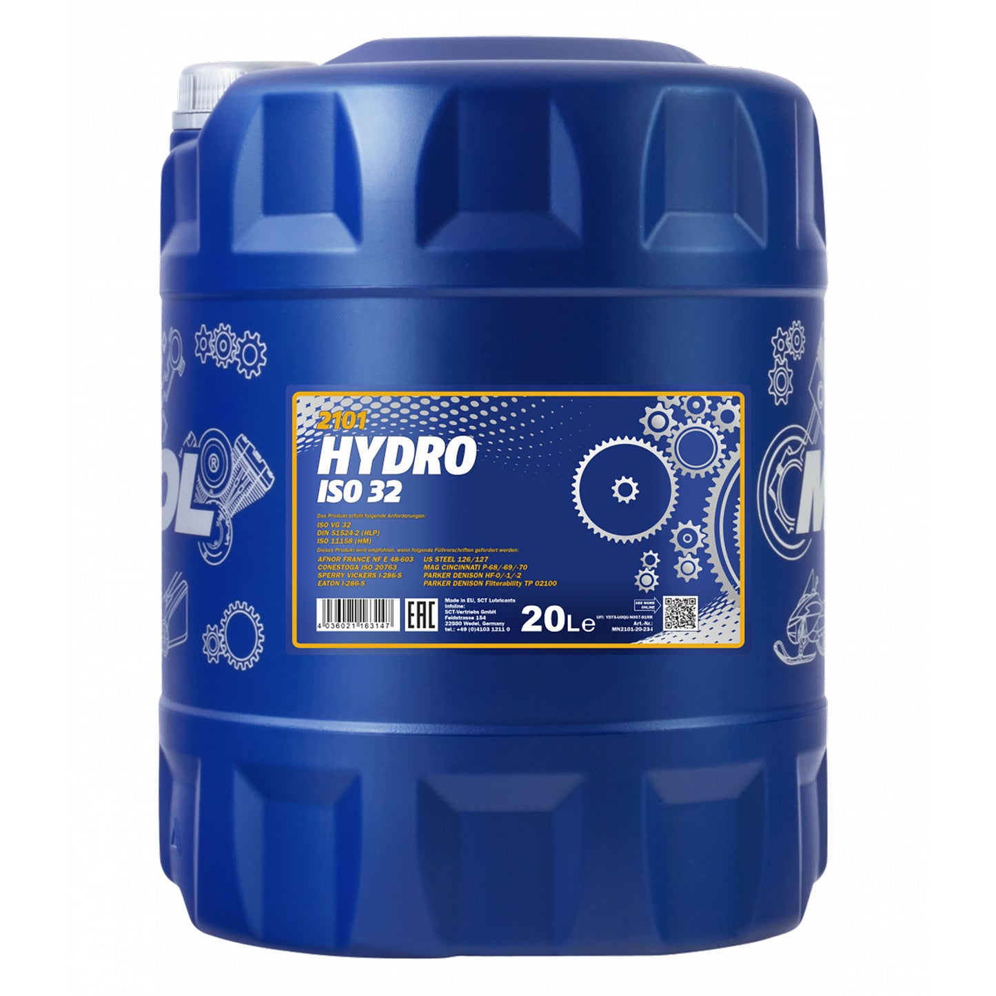 Mannol ISO 32 Hydraulic Oil - 20 Litres