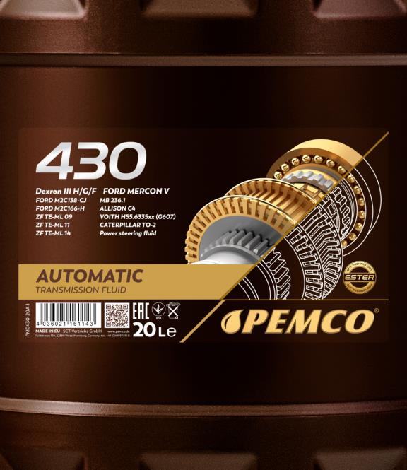 PEMCO 430 ATF DIII Automatic Transmission Fluid GM Dexron III F/G/H