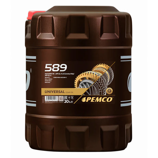 PEMCO 589 80W-90 Manual Transmission Gear Oil API GL-5 LS API GL-4 MAN 342 - 20L