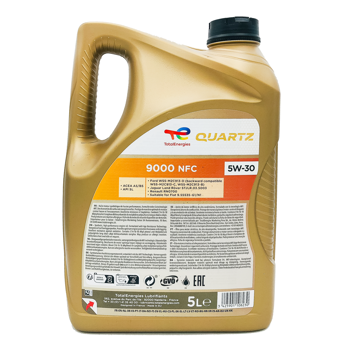 TotalEnergies Quartz 9000 NFC 5W-30 Advanced Synthetic Technology Engine Oil (5 Litres)