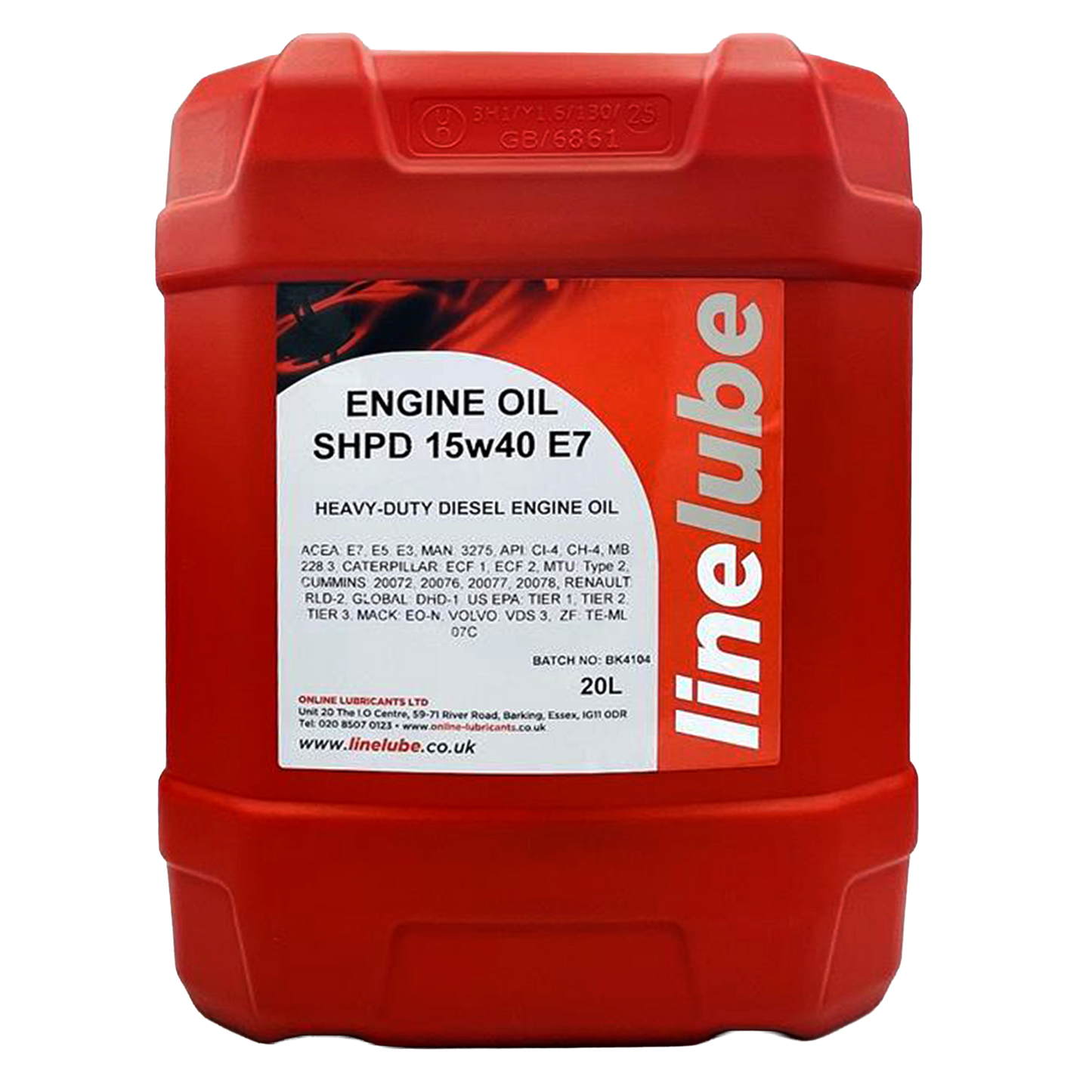 Linelube Heavy Duty Engine Oil SHPD 15W-40 E7 (20 Litres)