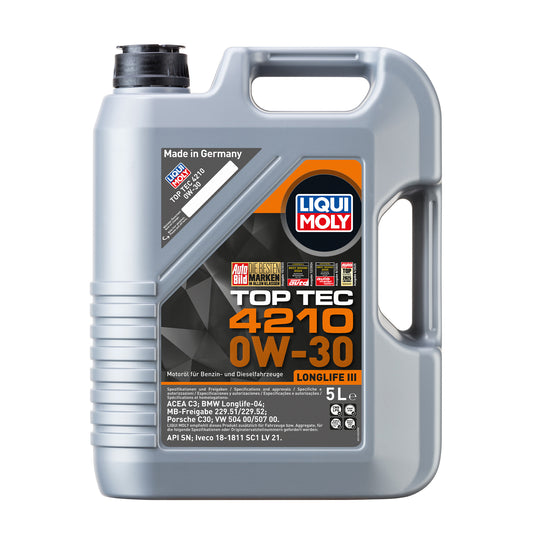 Liqui Moly 21605 Top Tec 4210 0W-30 Synthetic Technology Engine Oil - 5 Litres