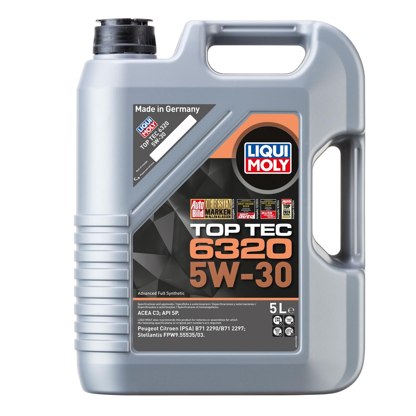 Liqui Moly 23167 Top Tec 6320 5W-30 Advanced Fully Synthetic Engine Oil - 5 Litres