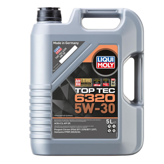 Liqui Moly 23167 Top Tec 6320 5W-30 Advanced Fully Synthetic Engine Oil - 5 Litres