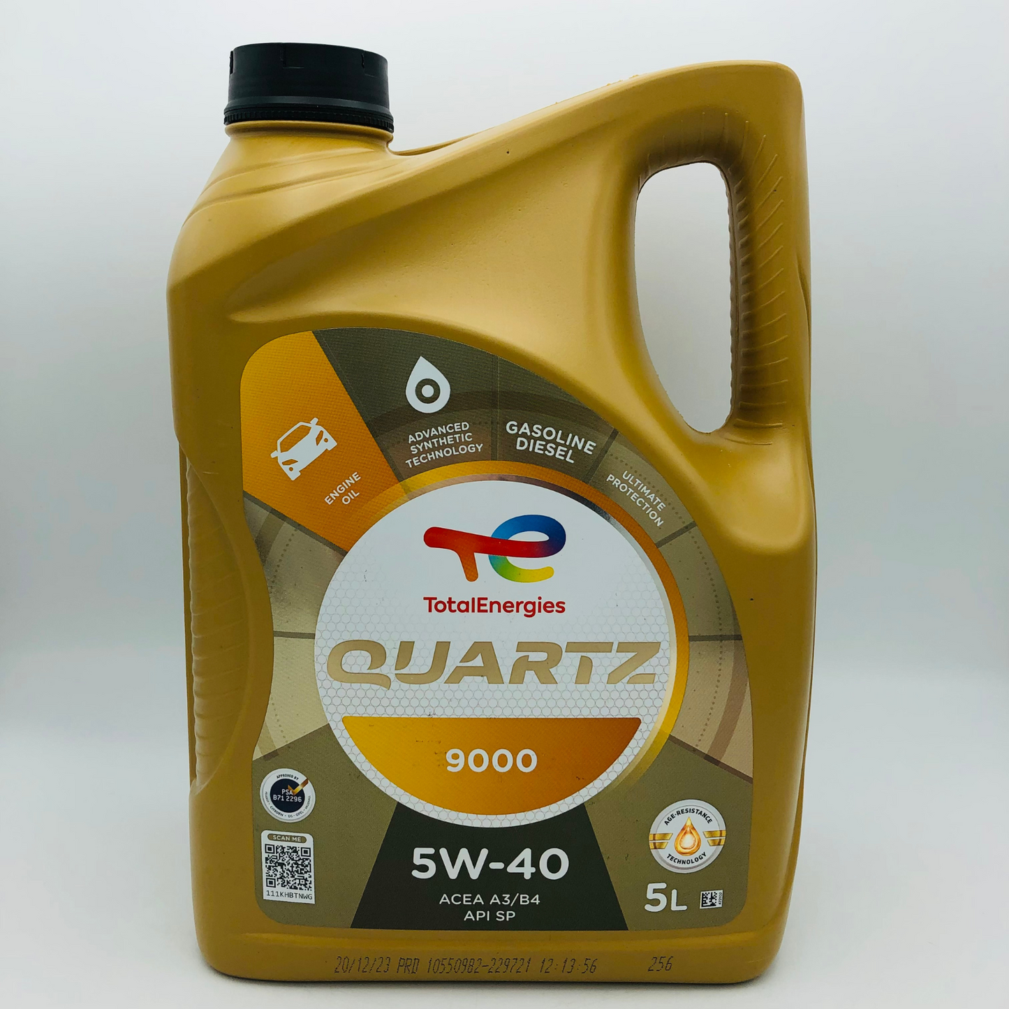 Total Quartz 9000 5W-40 5L Label