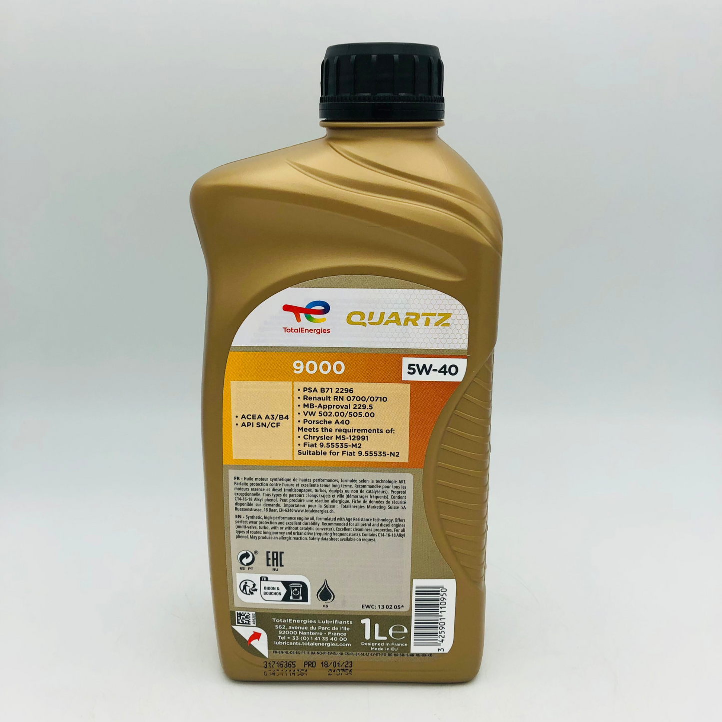 Total Quartz 9000 5W-40 Engine Oil - 1 Litre